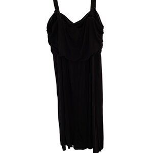 Lane Bryant Black Adjustable Straps Draped Maxi Dress Plus size 26/28